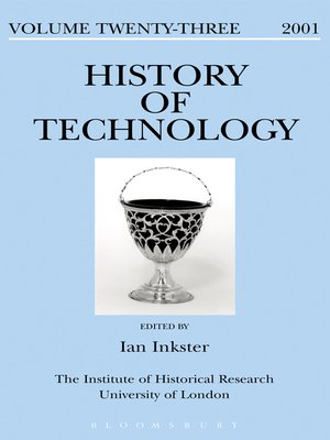 cover image of History of Technology Volume 23